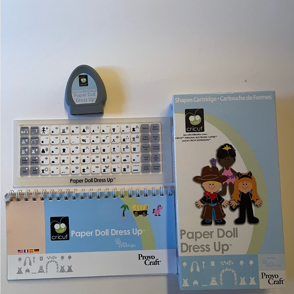Cricut Paper Doll Dress Up Cartridge Set - Blue and White